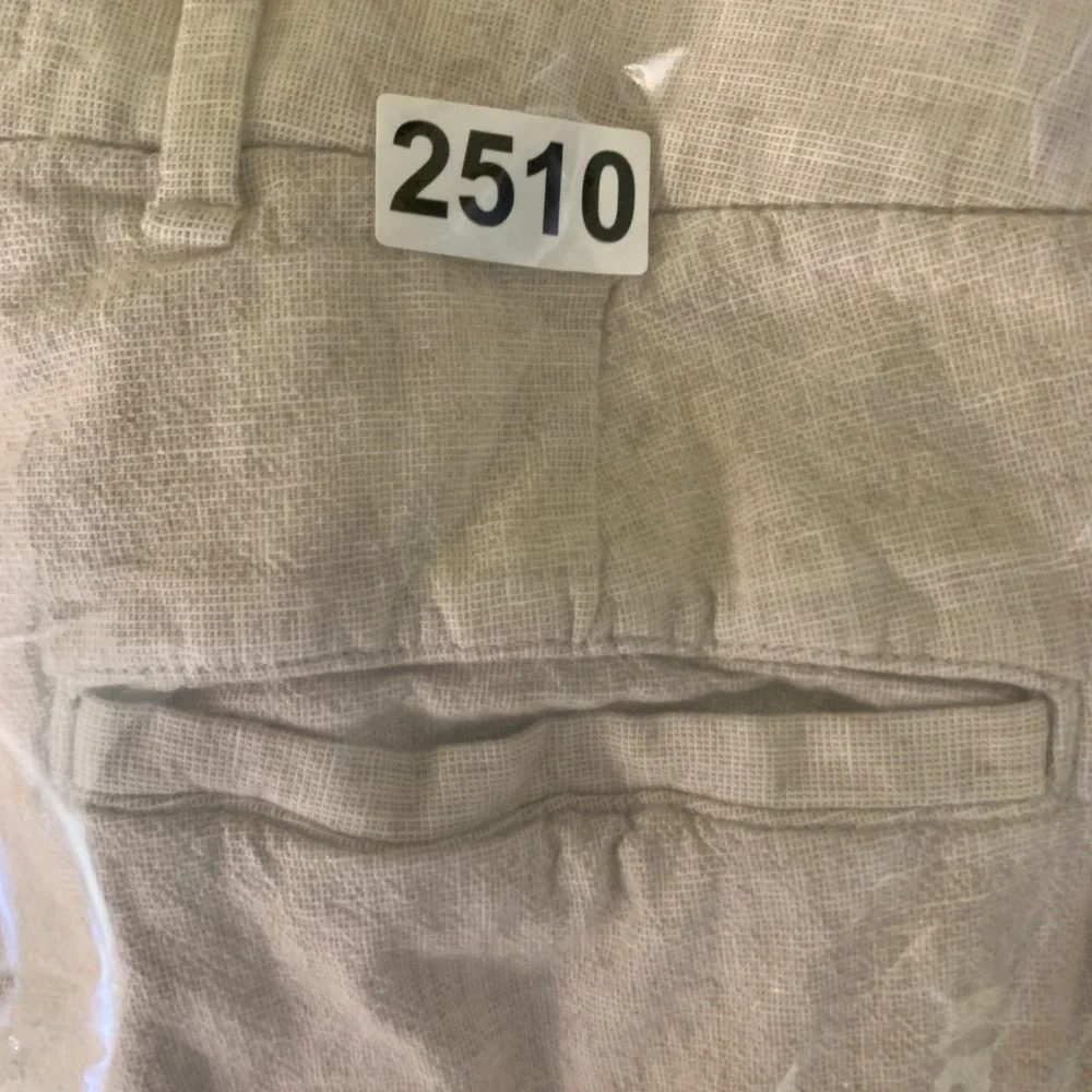 Abercrombie Fitch Athletic Loose Pants Mens 28x30 Beige Linen Cotton Blend